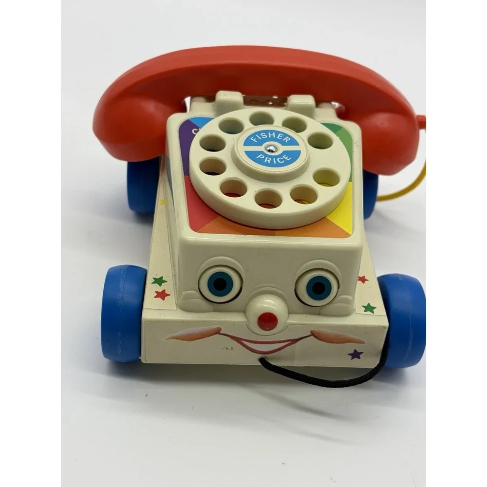 Fisher Price 2009 Mattel Chatter Phone Telephone Pull String Toy Classic Rotary